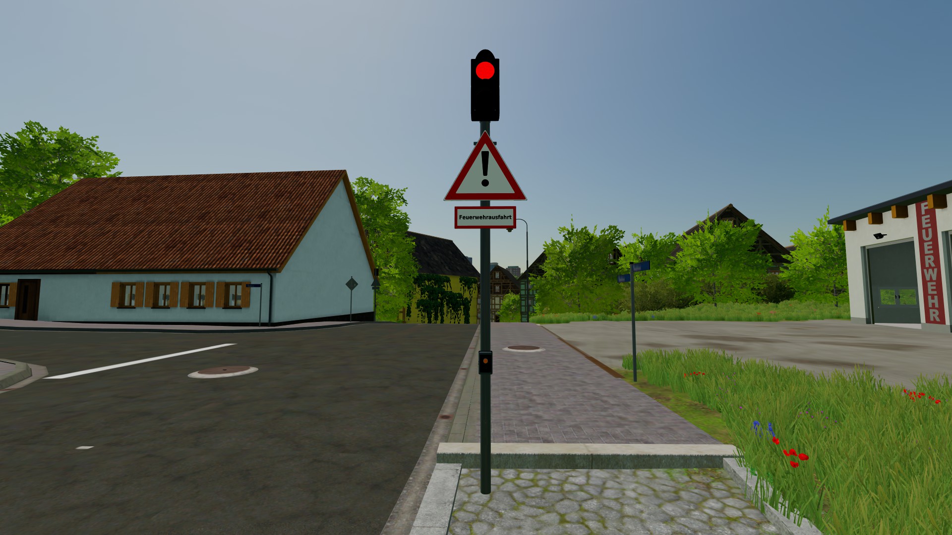 Feuerwehrausfahrt-Ampel