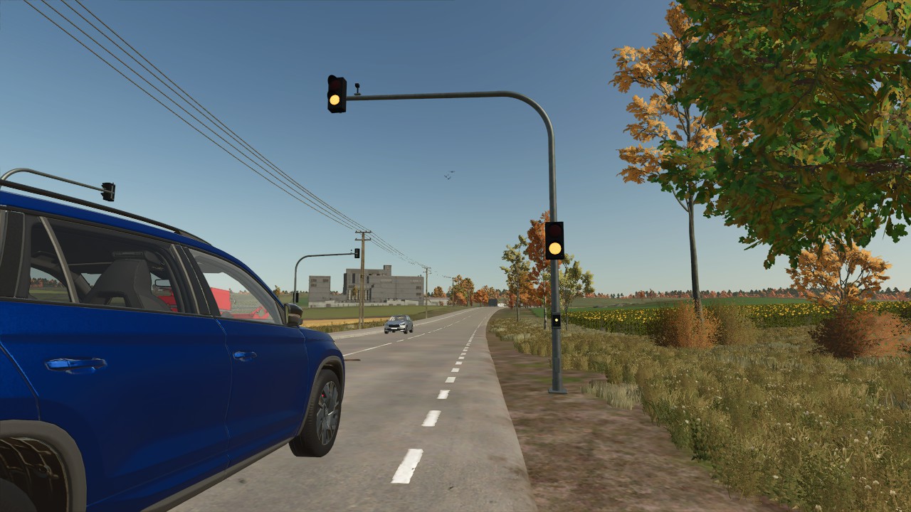 Kleine Orange-Rote Ampel